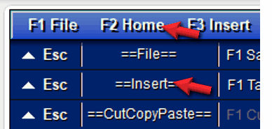 All menu text colour.