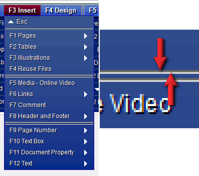 Dropdown menu separator bar — top (inner) and bottom (outer) colour.