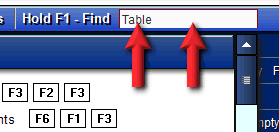 Find box — background and text colour.