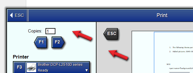 Dialogue box active and inactive section background colour.