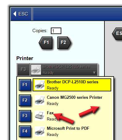 Popup item background and text colour.