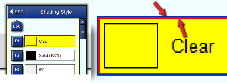 Popup item border — inner and outer colour.