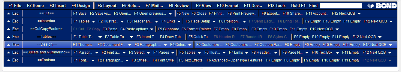 Quick Command Bars.